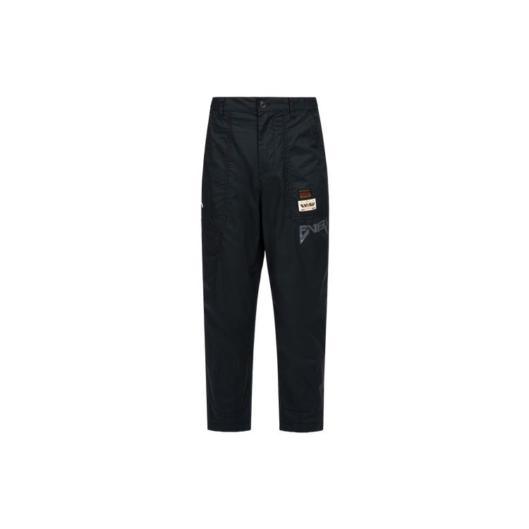 Evisu Вышивка Чайки Печать Логотипа Молния Прямые Повседневные Брюки Мужские Брюки Черный 2ESHTM3PT191RXCT