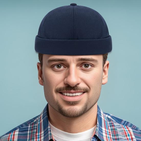 Landlord Hat No Brim Solid Color Hip Hop Hat Lightweight Breathable Soft