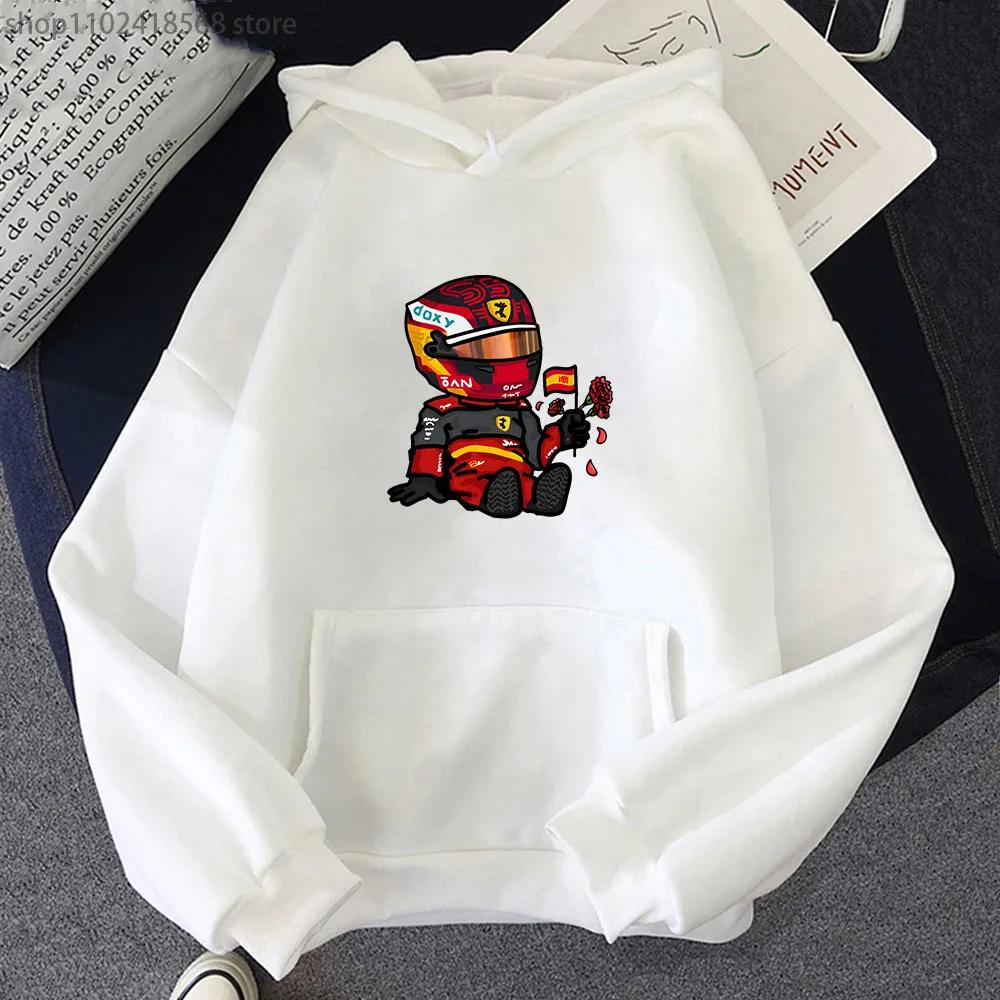Sainz Mini F1 толстовки для мужчин игры мультфильм графический кофты с длинным рукавом Y2k одежда мужская одежда Harajuku уличная женская