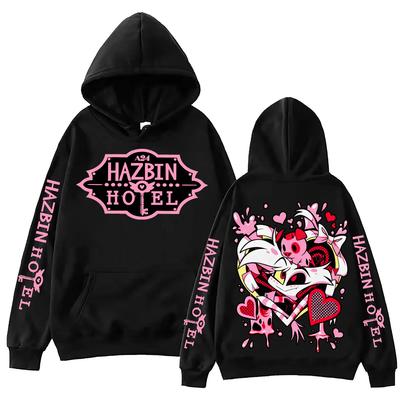 Худи Hazbin Hotel Angel Dust Мужское Женское Харадзюку С длинным рукавом Пуловер Топы Толстовка Подарок