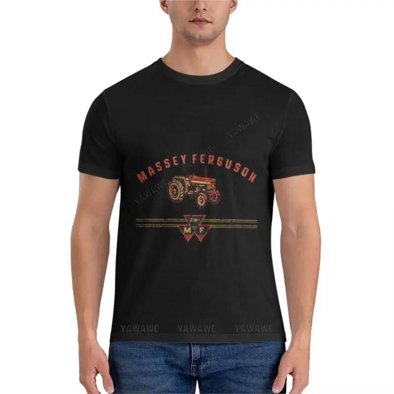 Massey Ferguson Tractors Essential T-Shirt Black T-shirts for Men Short Sleeve Tee T-shirts for Men Cotton
