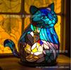 Милый животный ночник - Такса Кошка Бигфут Лампа, Статуэтка из смолы Светодиодная настольная лампа Декор для детской спальни Домашний декор Подарок