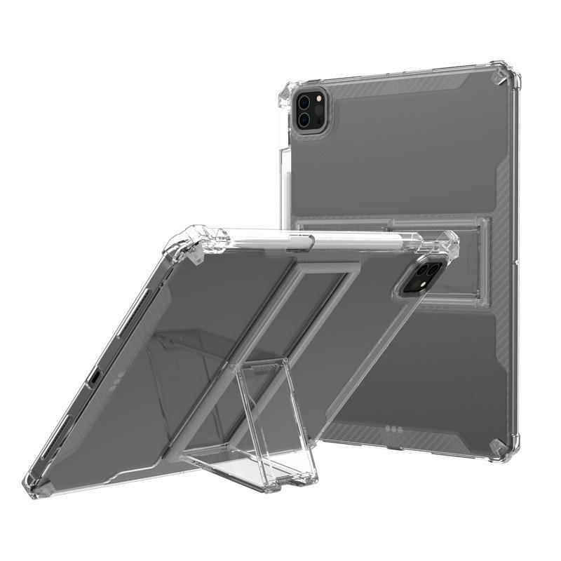 Чехол-подставка для iPad Pro 13"/12.9": Утолщенная, Противоударная, Прозрачная Защита с Подушкой Безопасности
