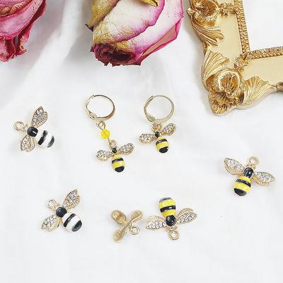 2 шт., металлические эмалированные подвески в виде пчелы, подвеска для изготовления ювелирных изделий «сделай сам», ожерелье, браслет, аксессуары