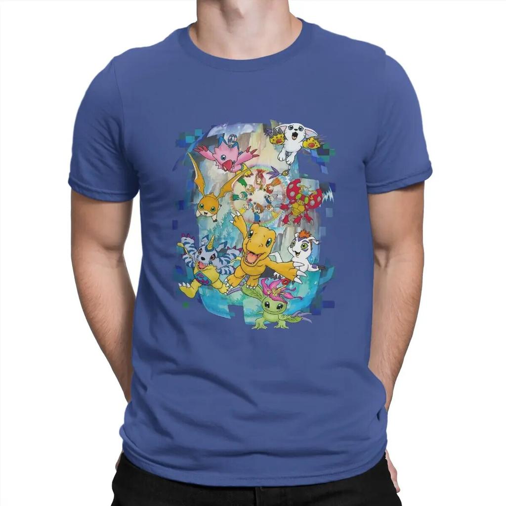 Футболка унисекс с авантюрным и вдохновляющим рисунком из мультфильма Digimon Adventure, хлопковые топы, новинка, с коротким рукавом, с круглым вырезом, подарок на день рождения