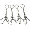Skull Keychain Punk Multi-Jointed Skeleton Keyring Car Charms Gothic Horror Pendant Halloween Ghost Head Jewelry Couple Gift