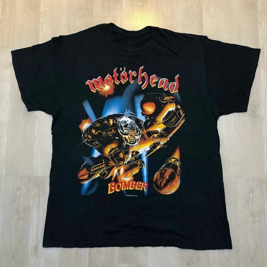 Хлопковая черная футболка Motorhead – Иконичная группа хэви-метала, рок-панк стиль, унисекс футболка