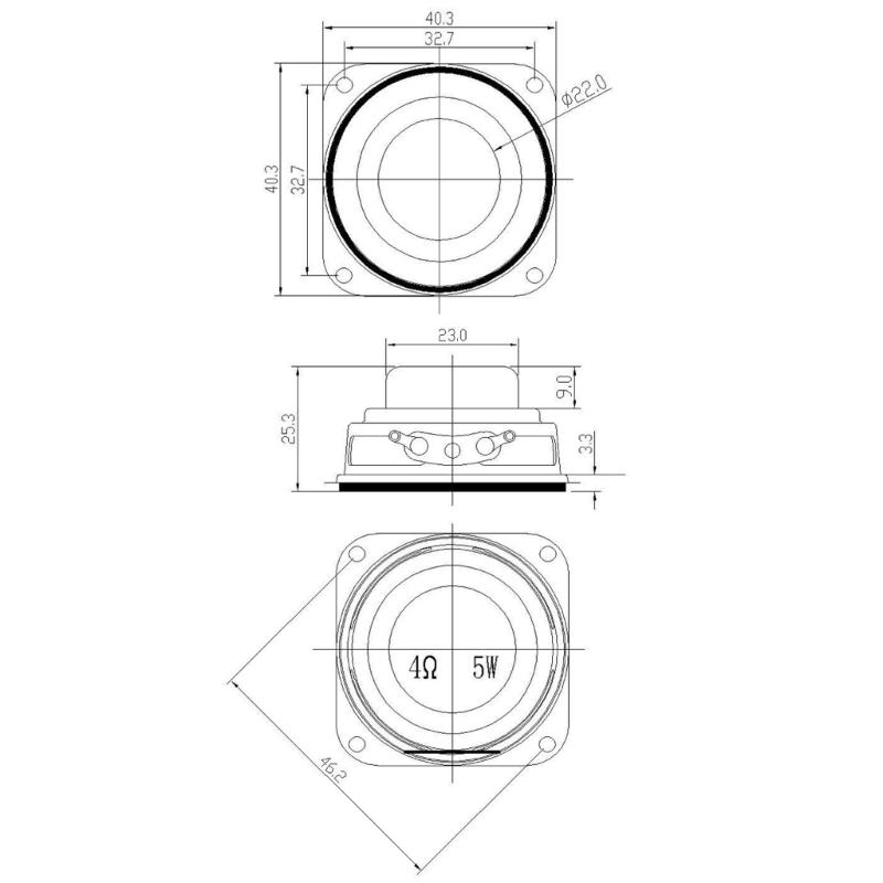 Модернизированные 40мм 1,5" Полнодиапазонные Динамики DIY Звук Мини-Динамики 4Ом Внутренний Магнитный Динамик для Домашнего Кинотеатра Прочный
