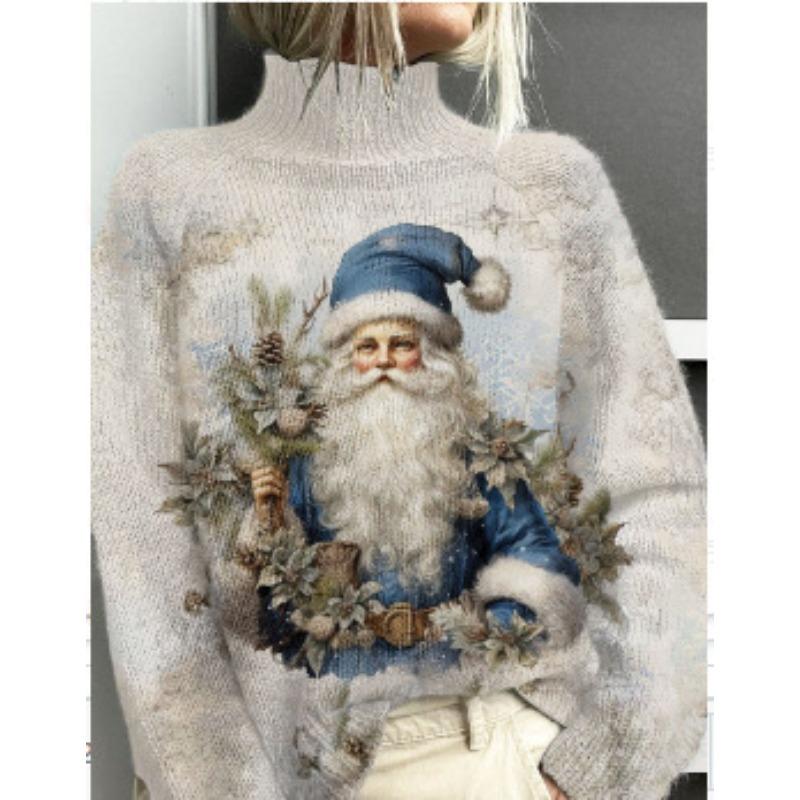 XS-6XL Разнообразие опциональных новейших рождественских свитеров-верхней одежды в стиле кэжуал с абстрактным принтом 2025 года