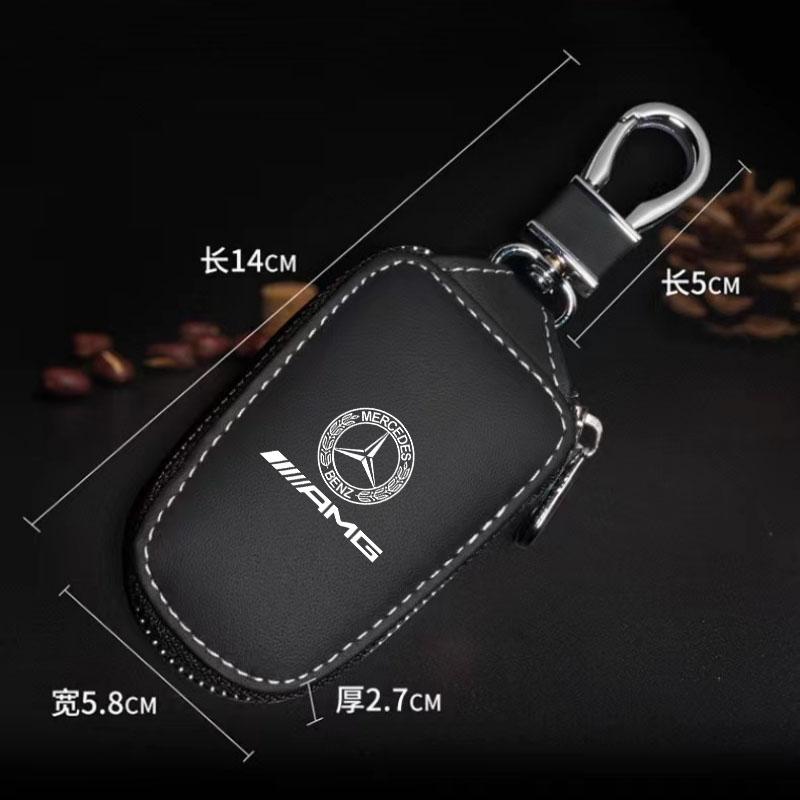NHFW5 Leather Car Remote Key Case Cover Holder Shell Fob for Mercedes Benz A B C E GL S GLA GLK CLS Class AMG W204 W205 W212 W463 W176