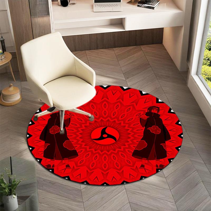 Famous cartoon NARUTO protagonist Uzumaki Naruto round carpet soft home decoration anti-slip door mat outdoor picnic mat carpet M6
