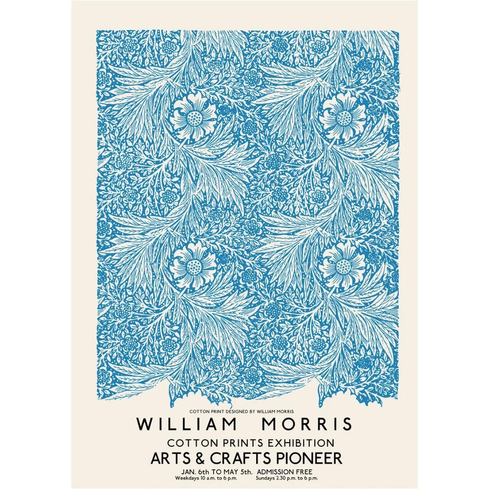 William Morris Leaf Flower Plant Wall Art Canvas Painting Gallery Nordic Posters And Prints Pictures For Home Living Room Decor