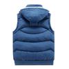 Мужская куртка без рукавов Veste Homme, зимняя мода, повседневные пальто, мужское хлопковое пальто с капюшоном и подкладкой