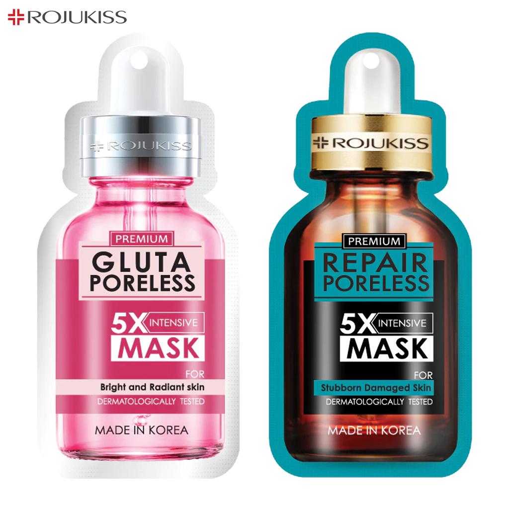 Rojukiss Акне/Укрепляющая/Красная сыворотка/Глута/HYA/Омега/Идеальная/Восстанавливающая/Белая/Цинковая интенсивная маска без пор 5X 25 мл - Thai Skincare