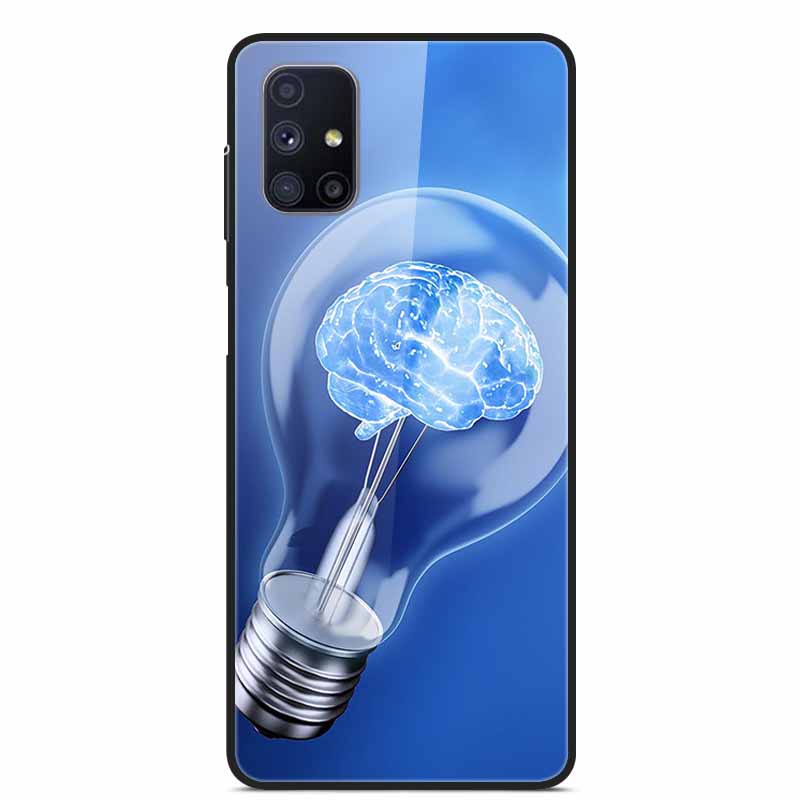 Стеклянная задняя крышка для Samsung Galaxy M51 M31 Чехол Жесткий чехол из закаленного стекла для Samsung A71 A51 Чехол A 51 71 M 51 31 Funda Coque