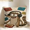 RRegular Show Pillow Cover  Vintage Pillow Case For Living Room Bed Chair Comfy Pillowcases Birthday Gift