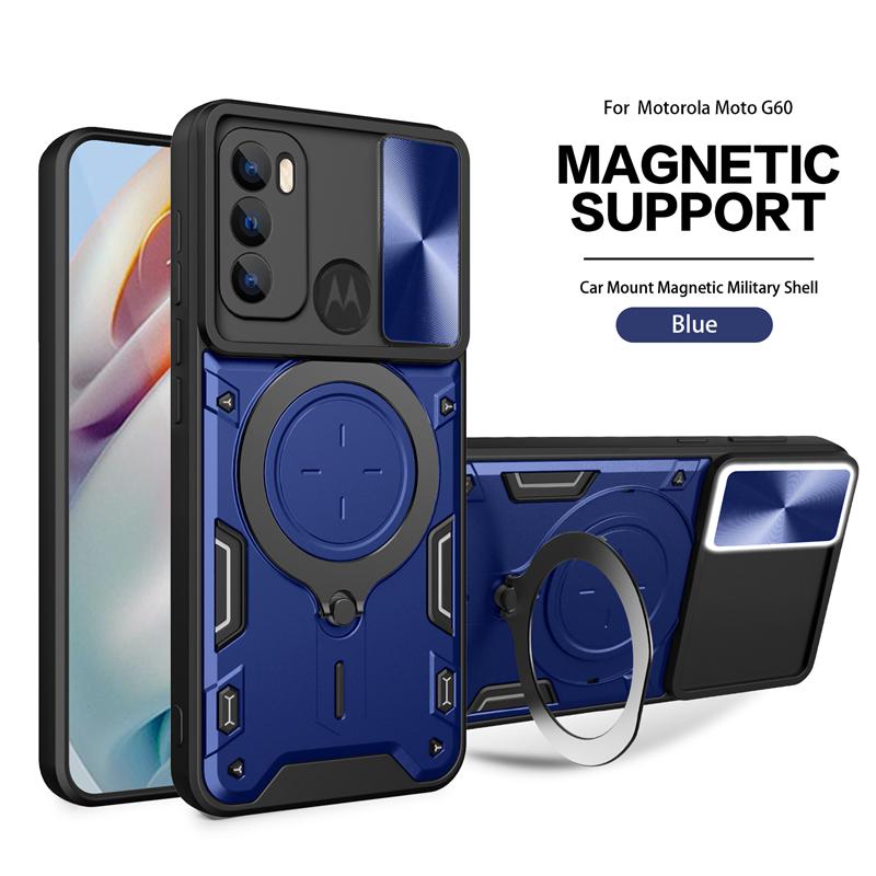 Чехол для Motorola Moto G200 со шторкой для камеры, противоударный, бронированный чехол для телефона, для Moto G200, с магнитным кольцом-подставкой, задняя крышка