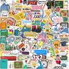100 School Supplies for The Opening Season of School, Graffiti Stickers, DIY Decorative Backpack, Guitar Suitcase, Laptop Waterproof Stickers