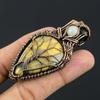 Crzay Lace Agate & Rainbow Moonstone 999 Copper Wire Wrapped Pendant Handmade Gemstone Jewelry, Gifts For Wife Brand New Pendant
