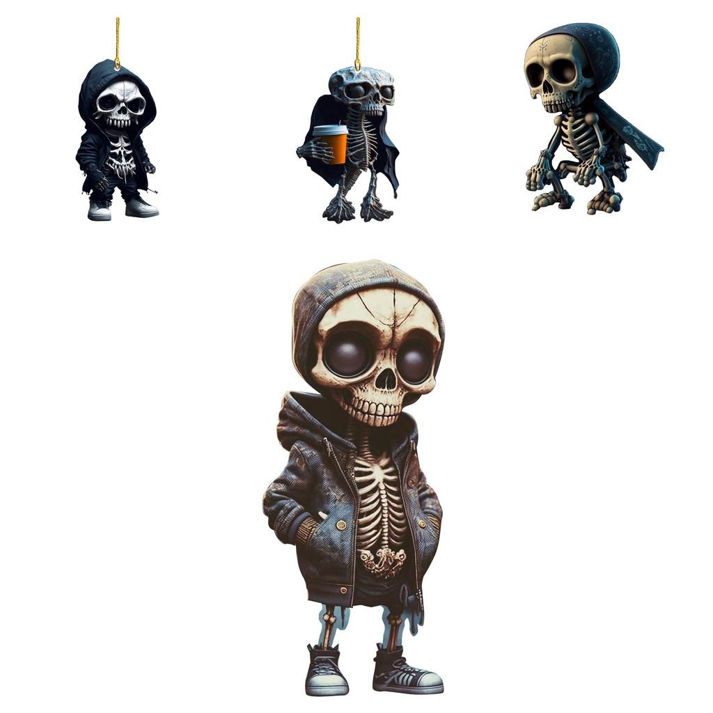 Decorative Vintage Acrylic Skull Car Hanger For Fun Halloween Home Accessories