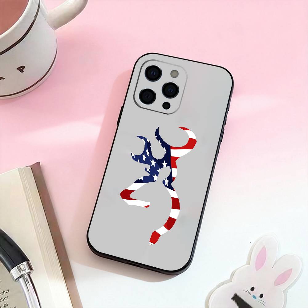 B-browning Phone Case For iPhone 17,16,15,14,13,12,11 Plus,Pro,Max,XS Silicone Soft Cover