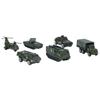 Diecast Military Vehicles 6 Pack Army Toys Assorted Transporter Tank Helicopter Armored Car for