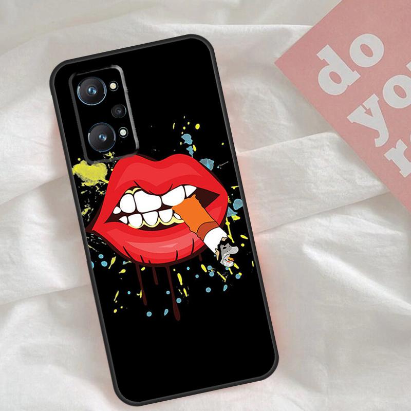 Сексуальные губы KISS Чехол Для Realme C75 C63 C61 C65 C67 C55 C51 C53 C35 C71 15 11 12 13 14 Pro Plus GT6 GT7 Pro