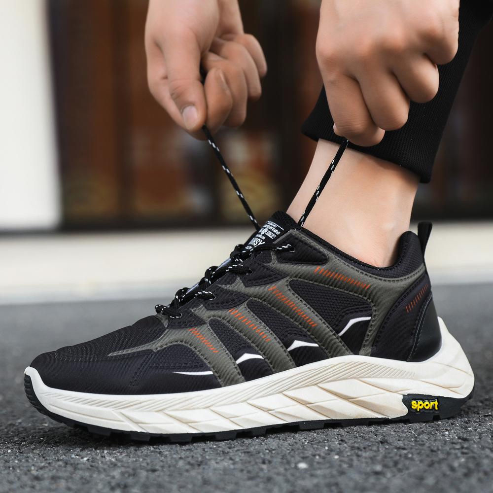 Casual Shoes Men's Shoes Single Shoes Spring and Autumn Mesh Shoes Breathable Fashion Sports Shoes Running Platform Men's Trendy Shoes W-106