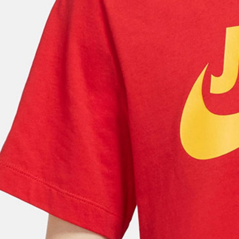 Nike Спортивная одежда Мужская футболка с коротким рукавом и логотипом Jdi, красные топы AR5007-658