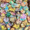 Акриловый DIY нашивка-брелок Pokemon Кавайный кулон Специальной формы Вырезка Аниме Мультфильм Двусторонняя печать Брелок Материал для заколки 6