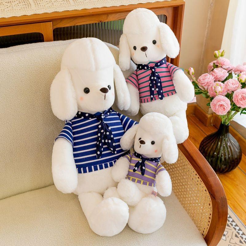 Adorable Plush Dog Toy With Scarf Charming Stuffed Animal For Kids Home Decor