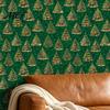 Scratch Resistant Wall Paper for Shelves Christmas Tree Decals, Large Holiday Pine Backdrop Sticker, Peel And Home Decoration Supplies Stick