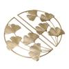 Golden Ginkgo Leaf Wall Hanging Decor Golden Iron Art Wall Sculpture Wall Decor for Living Room Office Study