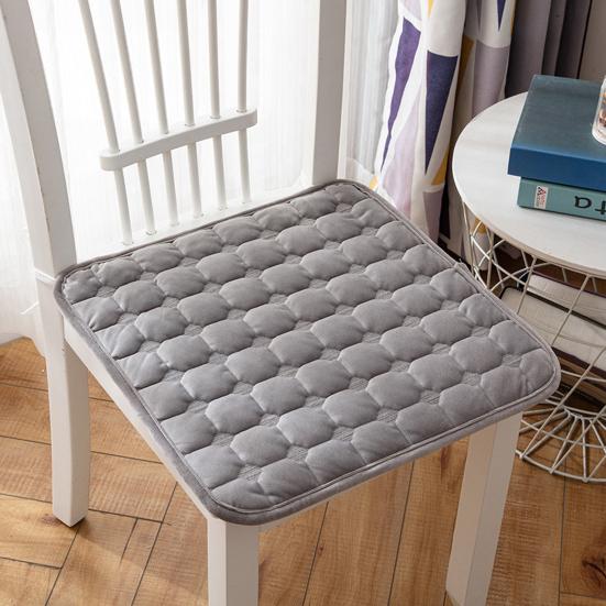 Chair Cushion Soft Comfortable Cozy Elegant Minimalistic Restaurant Accessory Polyester Fiber Seat Plush Dining Chair Cushion for Winter