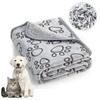 Soft Dog Blanket Washable, Cat Blanket for Indoor Cats Large Medium Small Dog Gifts Puppy Essentials (Grey) Bed
