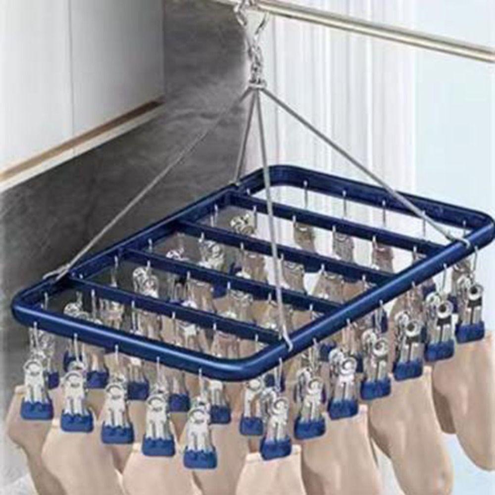 Windproof Socks Drying Rack Anti slip Clothes Drying Rack Towel Socks Hanger for Home
