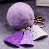Cute Rabbit Fur Ball Keychain Tassel Pendant for Women Mobile Phone Case Car Ladies Bag Plush Pendant