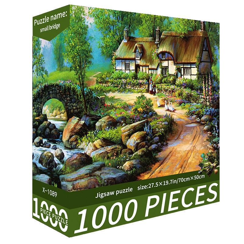 1000-Piece Cute Challenging Educational Jigsaw Puzzle for Adults - Stress Relief Birthday Gift for Her