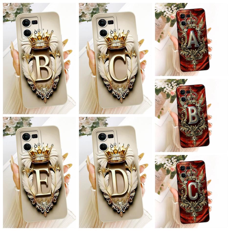 For OPPO F21 Pro Case F21s Pro Cover Cute Crown Letters Soft Silicone Shockproof Bumper For OPPO Reno 7 8 4G Reno7 CPH2363 Shell