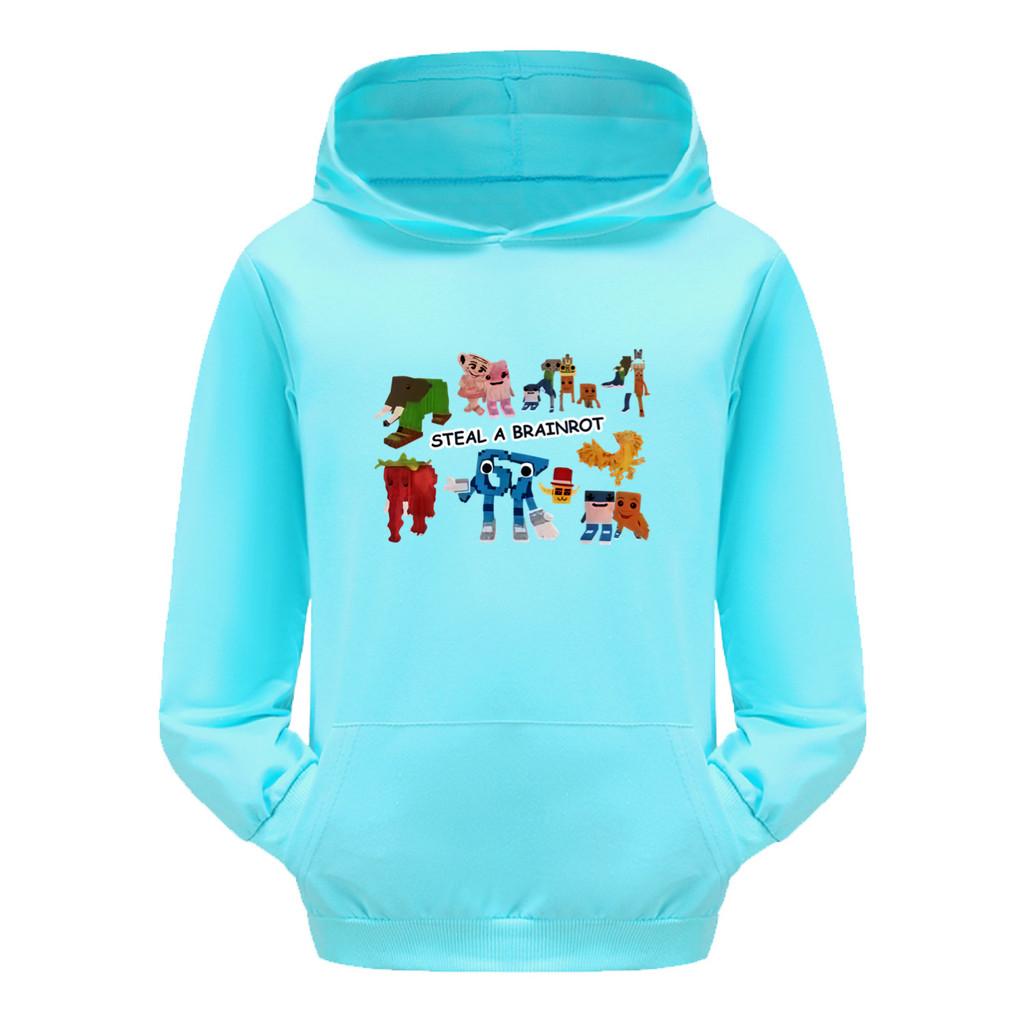5214 Дети Мальчики Девочки Steal a Brainrot 67 Six Seven Printed Casual Long Sleeves Hoodies Top