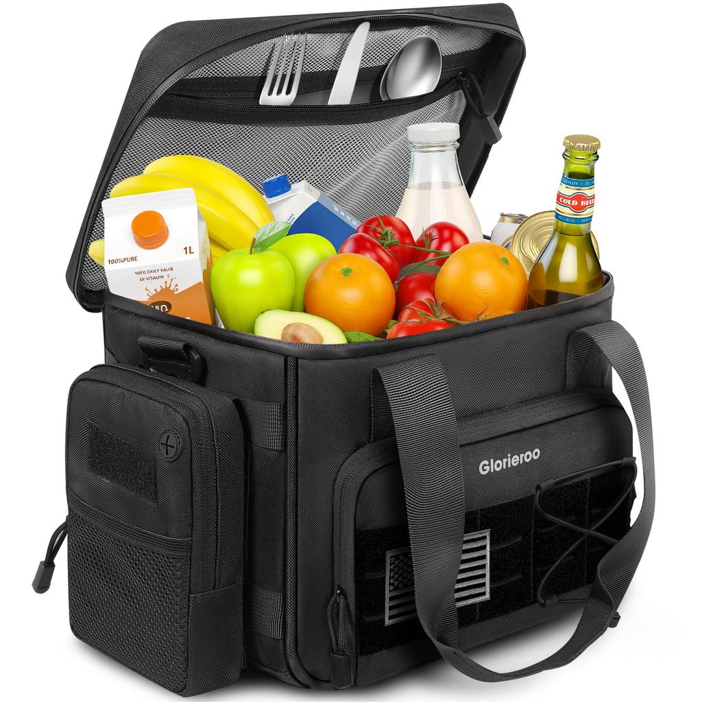 Tactical Lunch 15L Large Insulated Lunch Waterproof Military Style with MOLLE Closure Perfect for and Outdoor Activities Men's Bag, Capacity, Box,