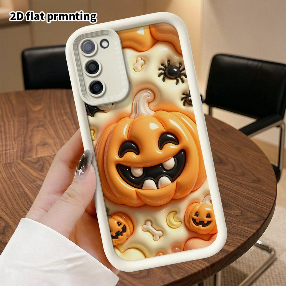 Phone case: 2D flat, suitable for Samsung Galaxy A34 A35 M05 M06 S20 S22 S21 FE Plus 5G protective case, Halloween pumpkin, Christmas, perfect holiday