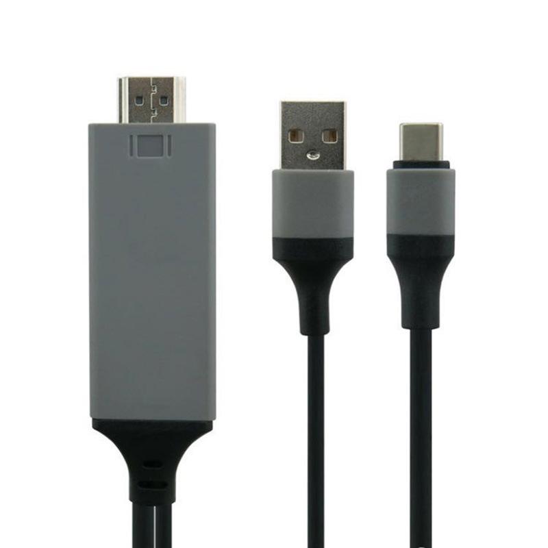 Usb 3.1 Type C в HDMI-кабель-адаптер-переходник 2M Hd 1080P 4K HdTV-сплиттер-кабель для Samsung Galaxy S10/9/8, телефон, проектор, телевизор