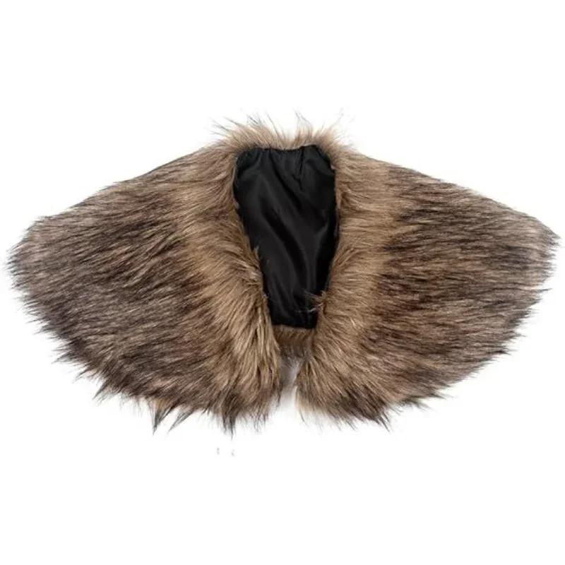 Викингский Средневековый Меховой Шарф Накидка Наплечный Аксессуар для Костюмов Ренессанса Косплея
