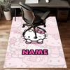 Custom HelloKitty Mat Personalized Name, Polyester Washable Indoor Entryway Rug, Gift for Christmas, Easter, Thanksgiving Day