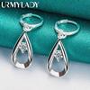 URMYLADY, серьги из стерлингового серебра 925 пробы с каплями воды AAA, серьги с цирконом для женщин, модные свадебные, помолвочные, очаровательные ювелирные изделия