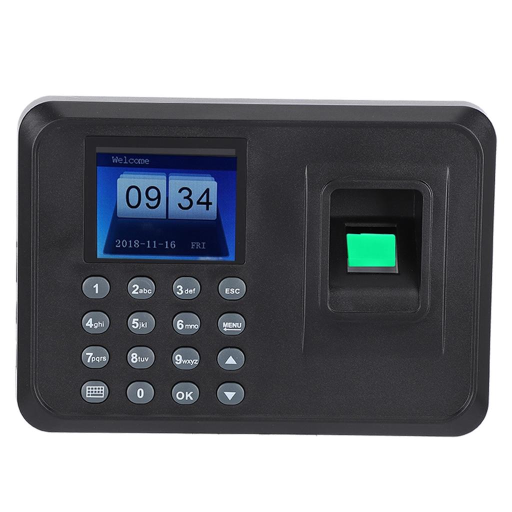 2.4inches TFT LCD Screen Fingerprint Time Clock Attendance Machine Recorder Plug
