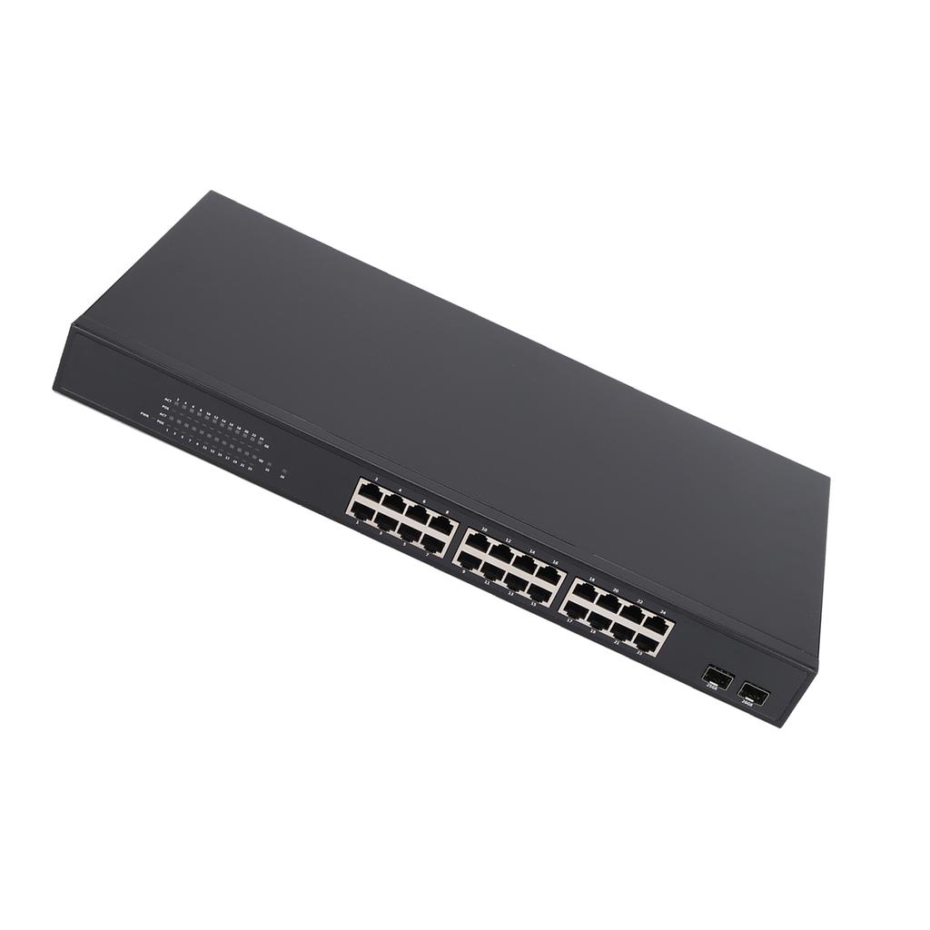 Коммутатор POE 24 порта Full Gigabit Автоматическое обнаружение Интеллектуальный источник питания Gigabit Ethernet