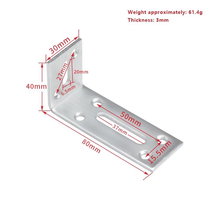 Угловой кронштейн из нержавеющей стали 90 градусов, угловые кронштейны, соединительный кронштейн, крепеж для мебели, дверей, шкафов, экранов, стен