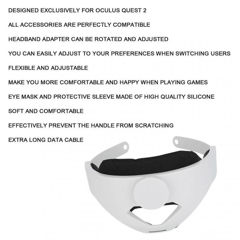 Универсальные наборы сменных ремешков для VR-шлема, регулируемые, удобные, набор аксессуаров для VR-очков для Oculus Quest 2